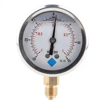 BSP 1/4 Y60 Vakuum manometer Mini Radialni Olje, ki je Napolnjena Manometer Za Kemično Industrijo TS‑PGGZ604‑1bar Slike