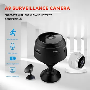 A9 HD 1080p Brezžični Video Snemalnik Snemalnik zvoka za Nadzor Varnosti Kamere Pametnega Doma Za Dojenčke In Domače živali WiFi, Mini Kamero Slike