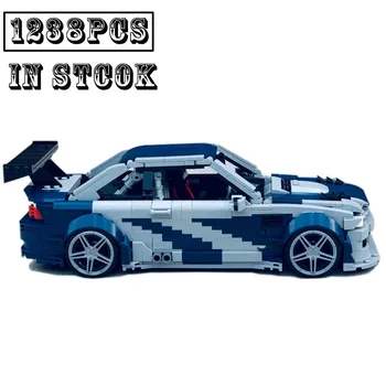Novo E46 M3 GTR Need for Speed most WANTED Superšportnega Tekmovalce Vozil MOC-140344 Stavbe, Bloki, Opeke Igrača Otroci Fant Rojstni dan Darila Slike