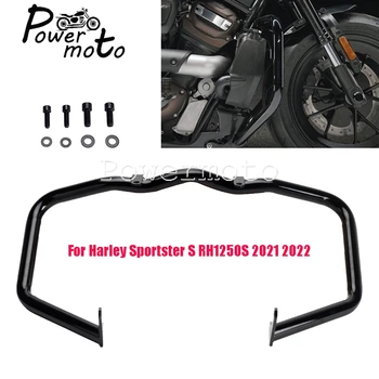 Za Harley Sportster S 1250 RH1250S 2021-22 Motocikel Jekla Črnega Avtocesti Motorja Stražar Avtocesti Crash Bar Odbijača Okvir Zaščitnik Slike