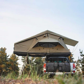 Novo 4x4 Avto Oprema Zunanja Off-road Taborjenje Platno strešni vrh šotor za 5 osebe Slike